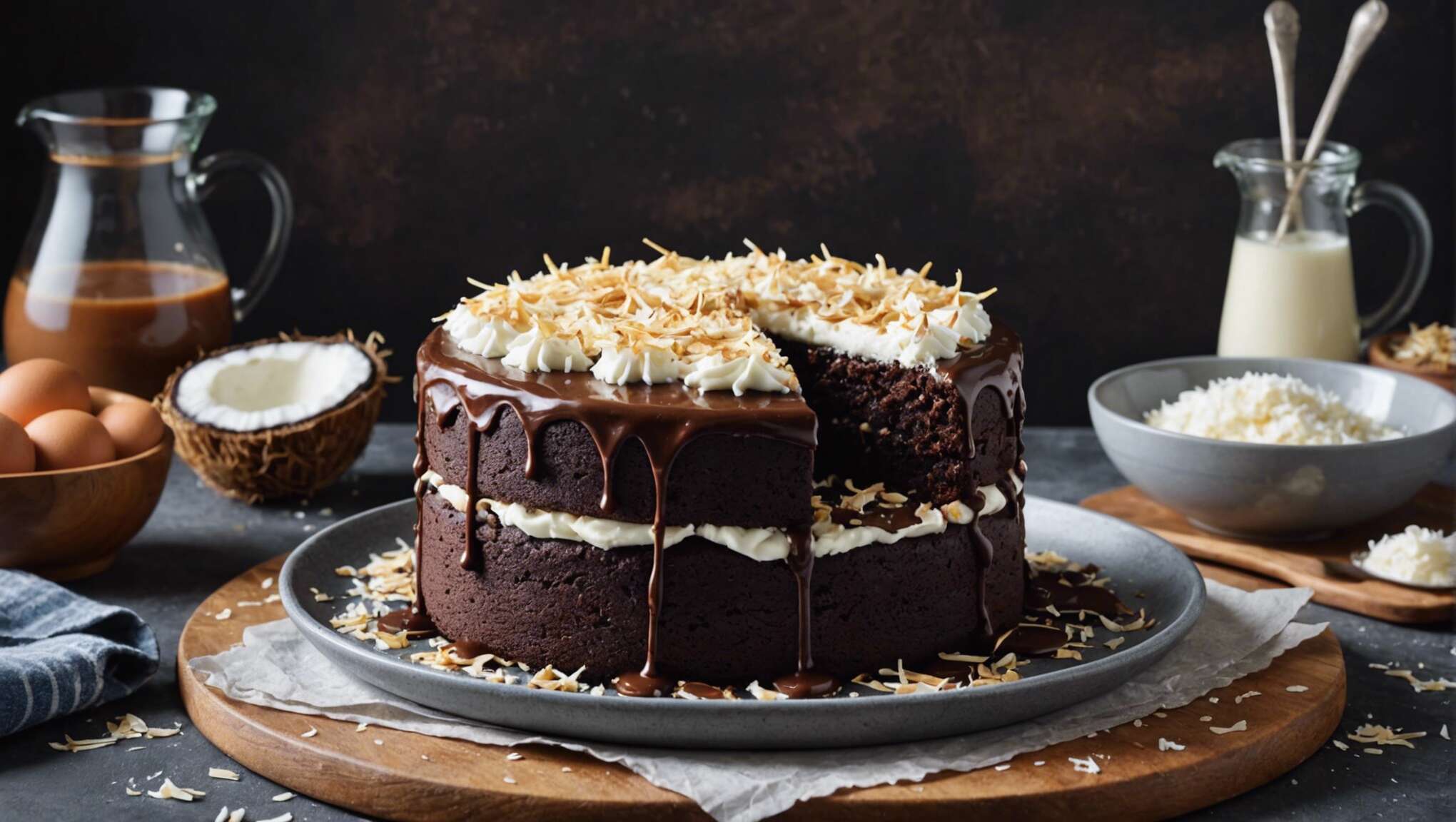 Comment réussir facilement un gâteau au chocolat et à la noix de coco ?