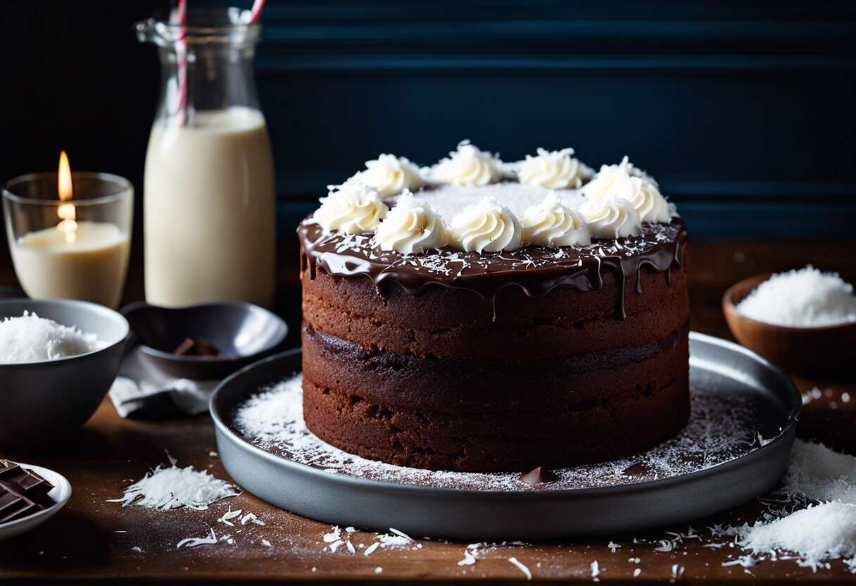 Comment réussir un gâteau au chocolat et à la noix de coco moelleux et savoureux ?